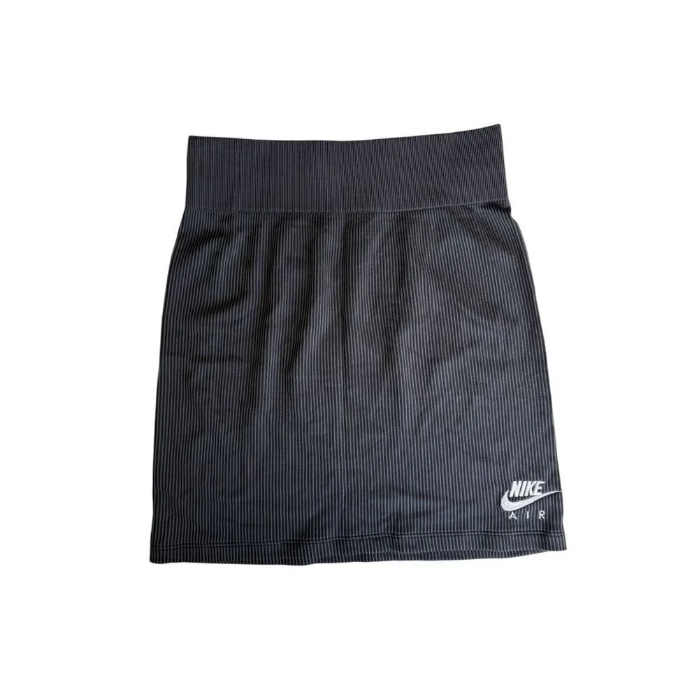 Nike Air Black Ribbed Knit High-Waisted Mini Skirt For Women Size S